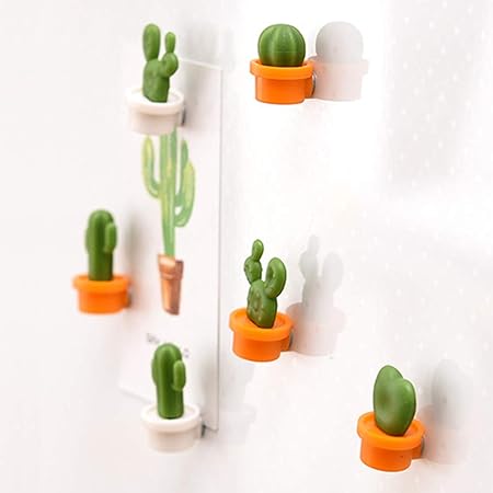 SUNSETGLOW 4PCS Nevera Imán Pegatinas Lindo Suculento Planta Imán ...