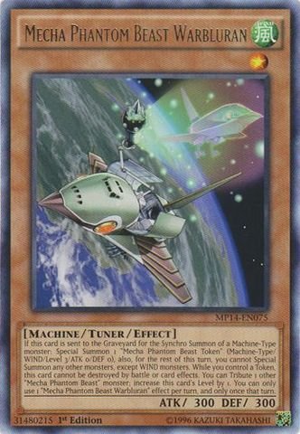 Yu-Gi-Oh! - Mecha Phantom Beast Warbluran (MP14-EN075) - Mega Pack 2014 - 1st Edition - Rare