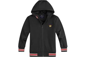 Jingle Bongala Kids Waterproof Hooded Rain Jacket Boys Girls Lightweight Baseball Jacket