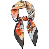 WaJuemy Silk Feeling Hair Scarf Bandanas for Women 27.5" Square Lightweight Satin Head Scarves Neck Sleeping Headscarf Wrap