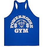 Eastabile Mens Tank Top Fitness Bodybuilding Vest Training Athletic Undershirt (L, Deep Blue)