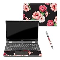 MightySkins Skin Compatible with HP Pavilion x360 14" (2018) - Hibiscus | Protective, Durable, and Unique Vinyl Decal wrap Cover | Easy to Apply, Remove, and Change Styles | Made in The USA