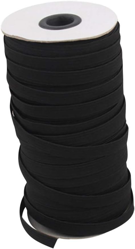 PSSS 109-Yards Length 1/8" Width Braided Elastic Cord/Elastic Band/Elastic Rope/Bungee/White Heavy Stretch Knit Elastic Spool