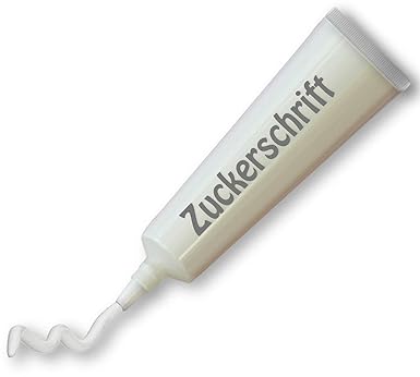 Zuckerschrift Tube mit weißem Zuckerguss, 50g - zum ...