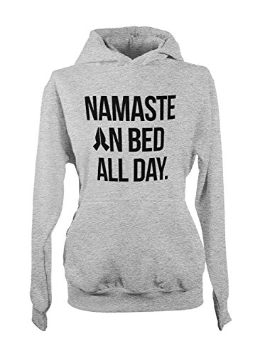 Namaste In Bed All Day Funny Lazy Sleepy Womens Hoodie