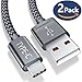 USB Type C Cable,JSAUX (6.6FT) USB C to USB 2.0 Fast charger Nylon Braided Cord for Samsung Galaxy Note 8 S8 S8 plus,Pixel XL,Moto Z Z2,LG V30 G5 G6 V20,Nexus 6P Nintendo Switch More(Grey 2 Pack)