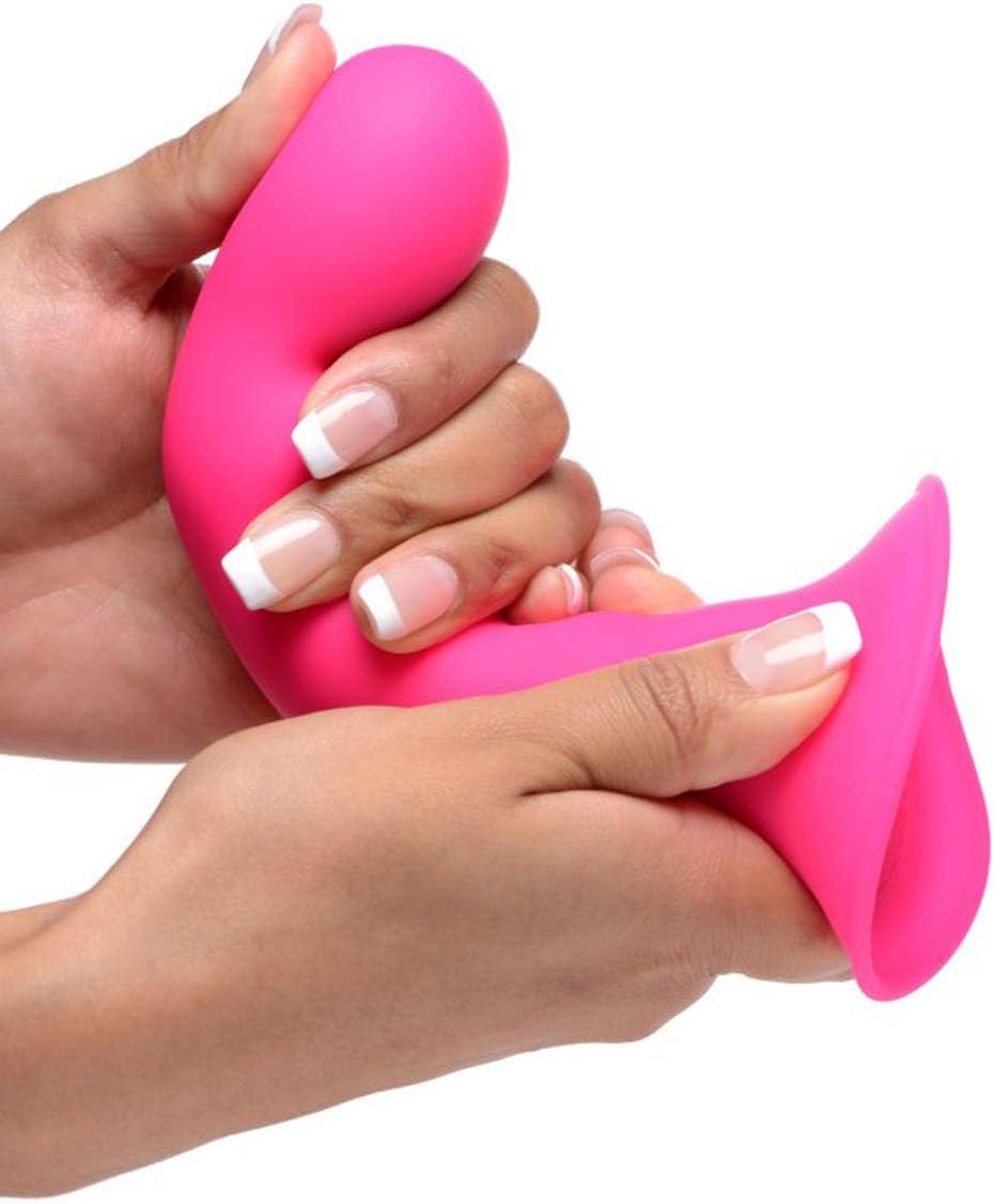 XR Brands Squeezable Wavy Dildo - Pink, 0.336 kg - Image 5