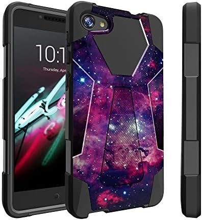 Untouchble Case for Alcatel Pulsemix, Alcatel A50, A5 Case [TRAVELERS] Combat Shockproof Two Layer Kickstand Cover - Purple Galaxy