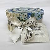 Jackie Robinson Hydrangea Blue Pinwheel 40 2.5-inch Strips Jelly Roll Benartex