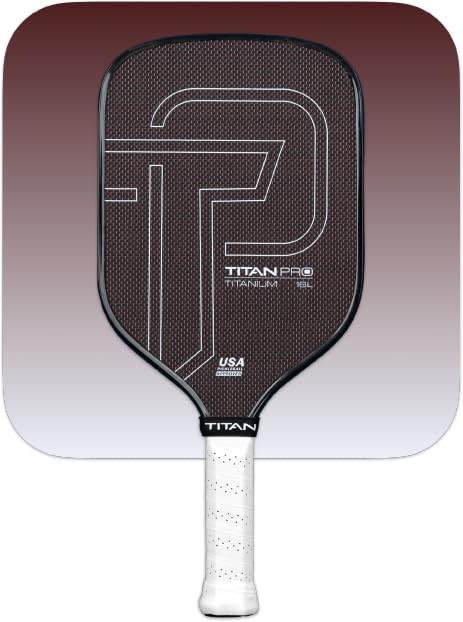 Photo 1 of Titan Pickleball Titanium Pro Pickleball Paddles, 8mm PP Honeycomb Duo Core, Carbon Fiber Pickleball Paddle, Elongated, USAPA Approved, 16mm Thickness, Toray T700 Pickleball Paddle