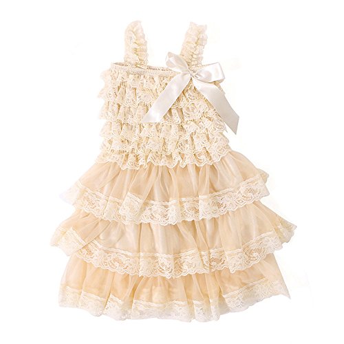 Lilytots Flower Girl Dress Lace Rustic Burlap Baby Girl Country |  Desertcart Fiji