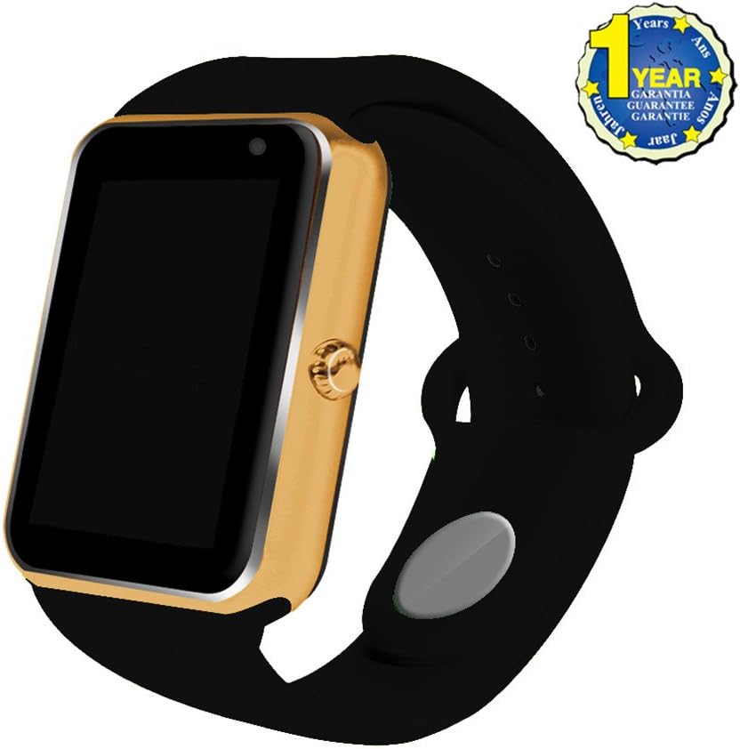 2017 Newest AIYIBEN Bluetooth Smart Watch with SIM Card Slot Smart Health Watch Independent Smart Phone for Android iOS Smart Watch. (Gold+Black)
