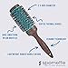 Spornette Ion Fusion Ceramic Round Brush for Blow Drying - Round Hair Brush for Blow Outs, Volume & Curling - Ion Bristles Help to Smooth Hair and Eliminate Frizz & Static (2.5 Inch)
