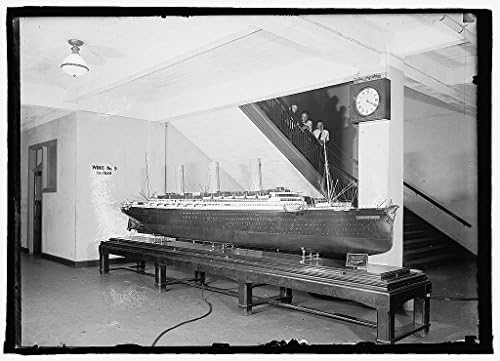 Vintography 8 x 10 Reprinted Old Photo of Model of The Steamship Leviathan 1925 National Photo Co 44a