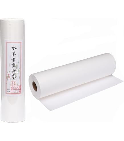 Amazon.com: SHEUTSAN 14 英吋x 328 英尺中國書法米紙捲,35 公分x 100