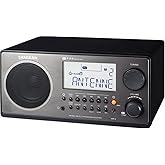 Sangean WR-2 AM/FM-RBDS Wooden Cabinet Digital Tuning Radio (Black)