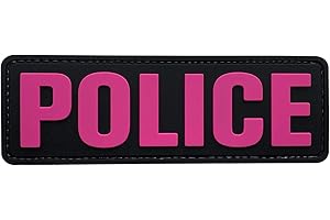 uuKen Big PVC Police Patch 6x2 inches Hook Fastener Back for Military Police Officer Tactical Vest Jacket Combat Plate Carrier Panel Law Enforcement