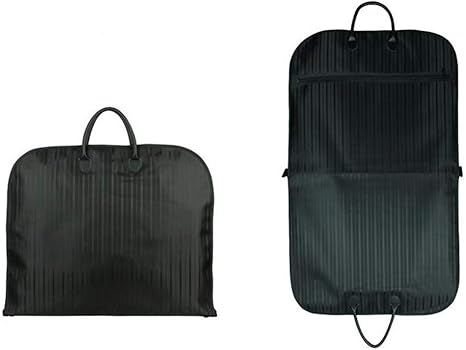 Amazon 洋服カバー 衣類カバー スーツサイズ 旅行ドレススーツカバーのための2ストライプオックスフォード生地の防水ハンギングガーメントバッグのセット 防塵 防虫カバー 衣類収納袋 Color Black Size 60 100cm 衣類カバー オンライン通販