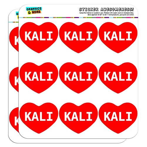 Graphics and More I Love Heart Kali Planner Calendar Scrapbooking Crafting Stickers - 18 2" Clear Stickers