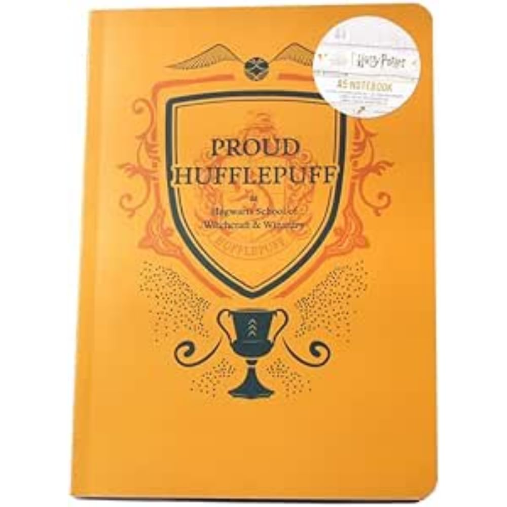 Harry Potter Half Moon Bay A5 Soft Notebook - Proud Hufflepuff - Journal Notebook A5 Merch - Hufflepuff Merchandise