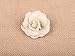 Junxia Natural 20 Pieces Mini Ivory Burlap Flowers for Wedding Party Decoration