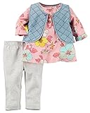Carter's 3 Piece Floral Vest Set (Baby)