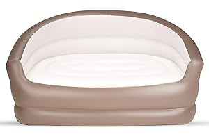 TXZ outdoor Twin Size Air Mattress Inflatable Sofa，Double Inflatable Chair for Adults-Flodable Blow Up Couch Lounger-Portable Air Sofa for Indoor Living/Tent Camping/Outdoor Activitie（Dark Brown）