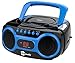 HDi Audio CD Boombox CD-518 Blue Sport Stereo Portable CD Player with AM/FM Radio and Aux Line-in Boombox Black/Bluethumb 3