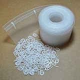 Wave Fold Curtain Tape and Hooks-10 Yards/100 Hooks