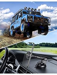 VANMASS Soporte magnético para teléfono de coche, soporte universal para salpicadero de coche y parabrisas, rotación de 360° con 6 imanes fuertes y brazo telescópico de metal, compatible con teléfono móvil universal