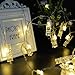 Vmanoo String Lights Battery Powered, 30 LED 12 Feet Photo Clips Lighting Ideal for Hanging Picture Cards and Memos, Home Bedroom Wedding, Xmas Party Decoration, Valentines Gift, 2PACK (Warm White)