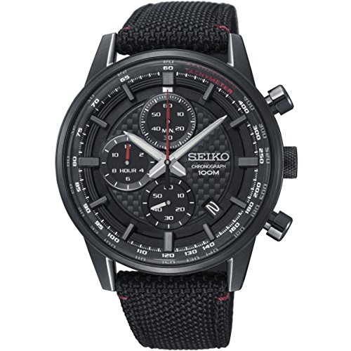Seiko Reloj Cronógrafo para Hombre de Cuarzo con Correa en Cuero SSB315P1