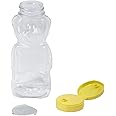Little Giant® Plastic Bear Bottle | Honey Squeeze Bottle with Flip-top Lid | Honey Bear Bottles | 12 Pack | 12 Ounces