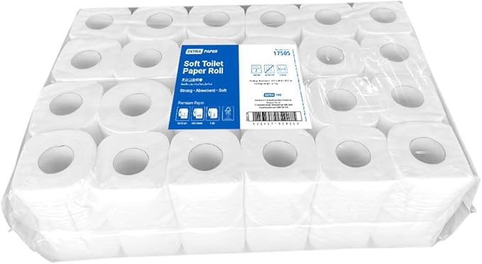 Extra Soft Bathroom Toilet Paper Bulk, 2 ply 400 sheets (48 Pack ...