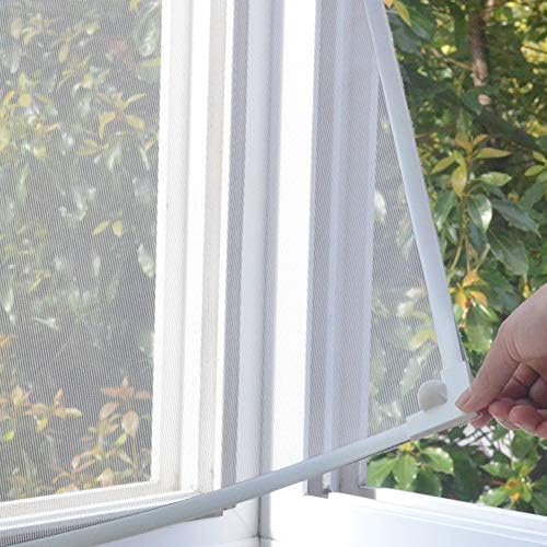 JFFFFWI Silk Road Curtain Magnetic, Anti-Mosquito net Bow Invisible Magnetic Screen Removable Curtains Windows Rocky Scree dust Screen White 60 x 120 cm (24 x 47 Customs)