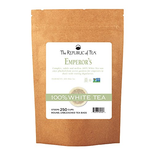 The Republic Of Tea Emperor's 100% White Tea, 250 Tea Bags, Gourmet, Zero Calorie, Sugar Free, Carb Free