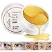 Gold Eye Mask, Collagen Eye Mask, Gold Eye Pads Anti-aging Hyaluronic Acid Eye Patches for Anti Aging,Dark Circles and Puffiness, Anti Wrinkle, Moisturising,Whitening (30 Pairs) (1PC)