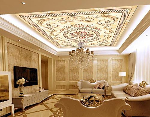 Lwcx Custom 3d Ceiling Murals Jade Tiles Spelling A Flower Wallpapers For Living Room 3d Floor Wall Mural 3d Ceiling Wallpaper 150x105cm Amazon Com