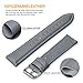 Fullmosa 22mm Leather Watch Bands Compatible with Samsung Galaxy Watch 46mm,Galaxy Watch 3 45mm,Gear S3 Frontier/Classic,Grey