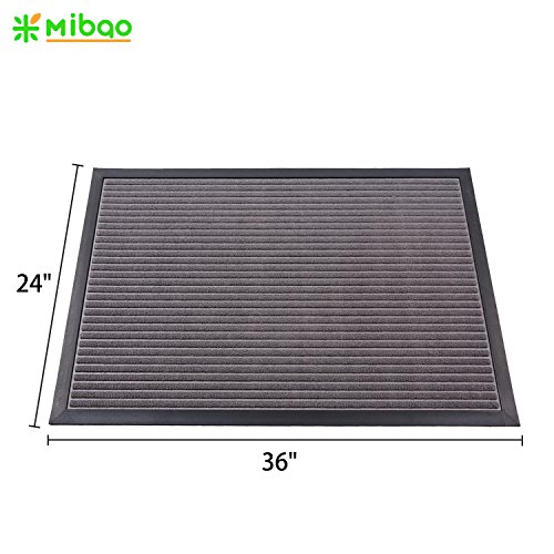 image for Mibao Low Profile Shoe Scraper Doormat Indoor Outdoor Floor Mat Entran