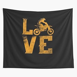 Extreme Danger Motor Motocross Motorbike Themes Rider Your Dirt Bike Favorite I Tapestry Wall Hanging as Wall Art and Home Decor for Bedroom, Living Room, Dorm !