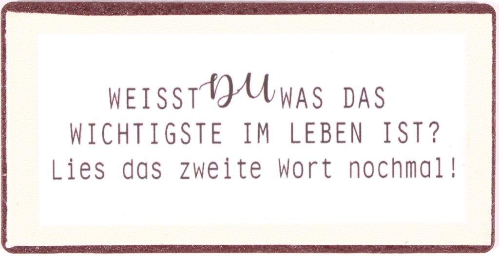 Decorative Fridge Magnet for Home Weisst du was das wichtigste im leben ist? 5cm x 10cm