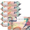 ELLE MAKEUP REMOVER WIPES, FACE AND EYES, 25CT, 6 PACKS, TOTAL 150 WIPES