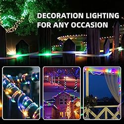 LIGHTNUM Battery Rope Lights 40Ft 120 LED Rope