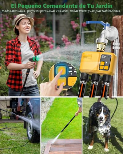 Shrivee Intelligent WiFi Irrigation Computer with 3 Outlets of Zones and 5 Watering Programs with Rain/Automatic Watering, Ideal for Greenhouse and Garden