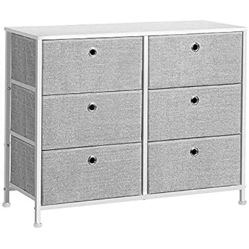 Amazon Com Songmics Vertical Dresser Storage Tower Fabric Drawer