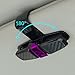 FineGood 2 Pack Glasses Holders for Car Sun Visor, Sunglasses Eyeglasses Mount with Ticket Card Clip - Black + Pink