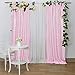 Pink Sequin Backdrop Curtains 2 Pieces 2ftx8ft Photography Background Party Curtain Glitter Wedding Backdrop Fabric for Christmas Party Decoration