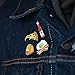 PinMart Spice it up Hot Sauce Taco Bacon Eggs Pizza Enamel Lapel Pin Set
