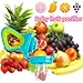 HAOBAOBEI Breastmilk Popsicle Molds, Baby Fruit Feeder, Baby Food Feeder Tray Storage Containers, Silicone Pacifier for Baby Teething Relief (Candy Blue + Pineapple)